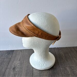 Chic Brown Leather Visor